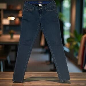 Decree Blue Dark Wash Jeans 5-Pocket Zip Fly Stretch Women’s Size M